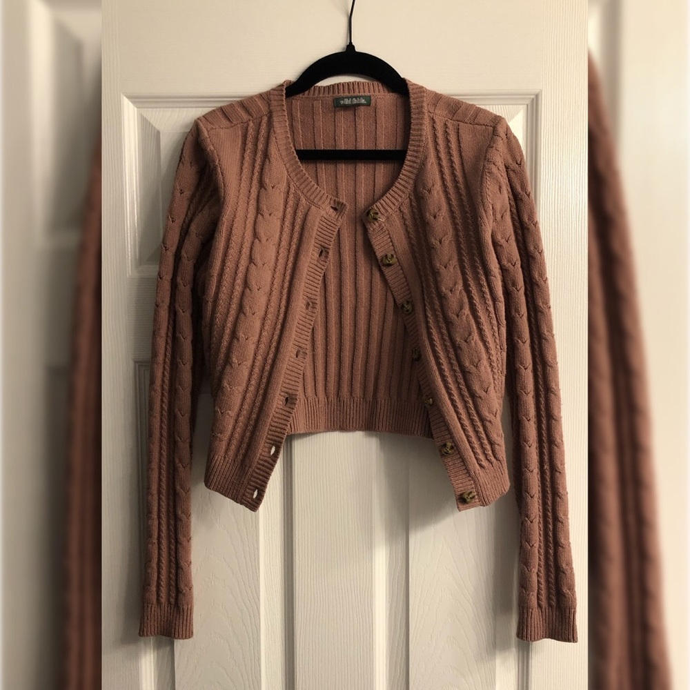 Wild Fable cropped mauve sweater